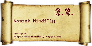 Noszek Mihály névjegykártya