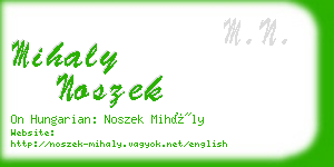 mihaly noszek business card